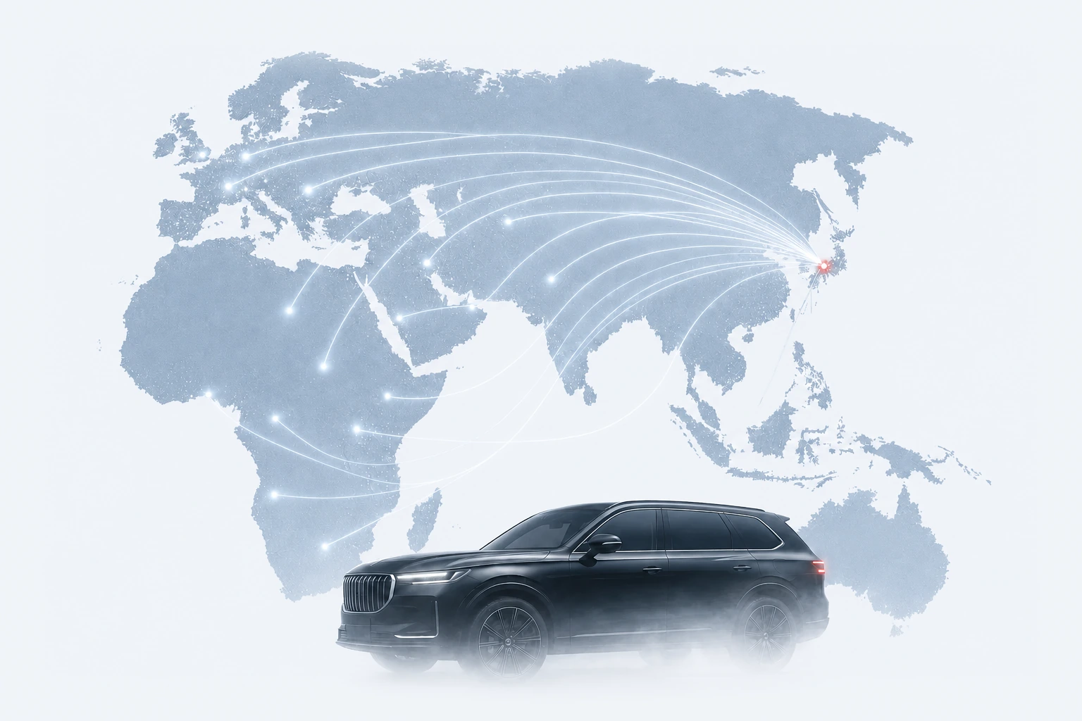 Vehicle export routes from Incheon